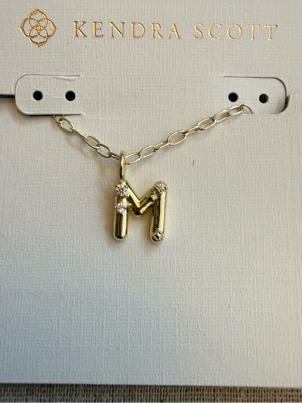 💛Kendra Scott Gold Initial 'M' Pendant Necklace💛